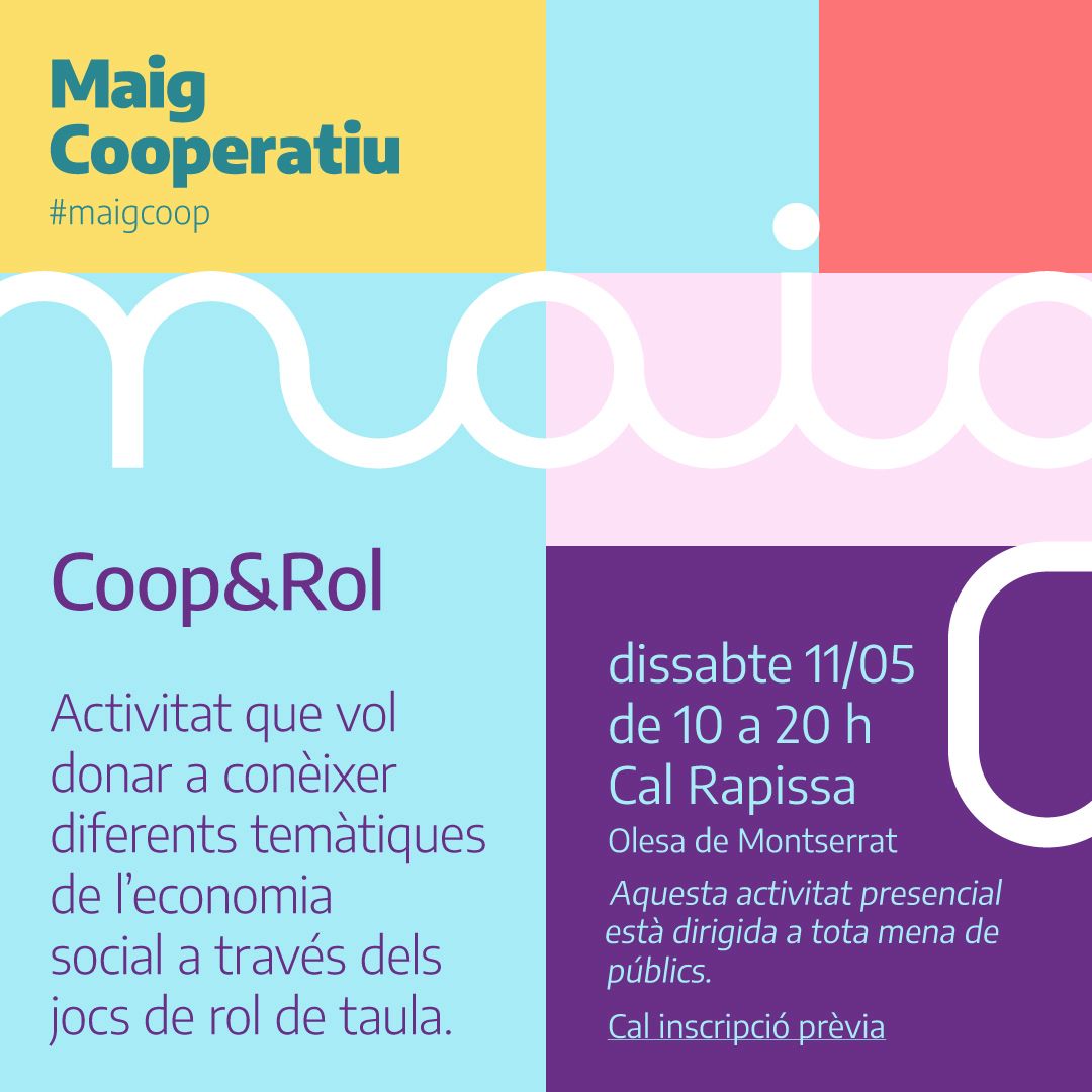 Cartell de l'activitat Coop and Rol maig cooperatiu 2024
