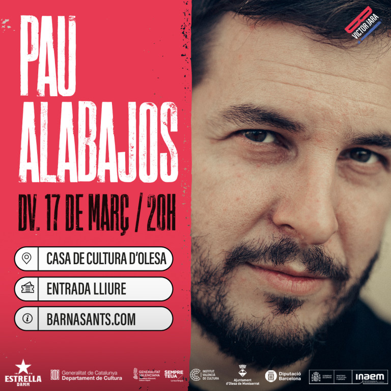 Cartell del concert de Pau Alabajos a Olesa de Montserrat.
