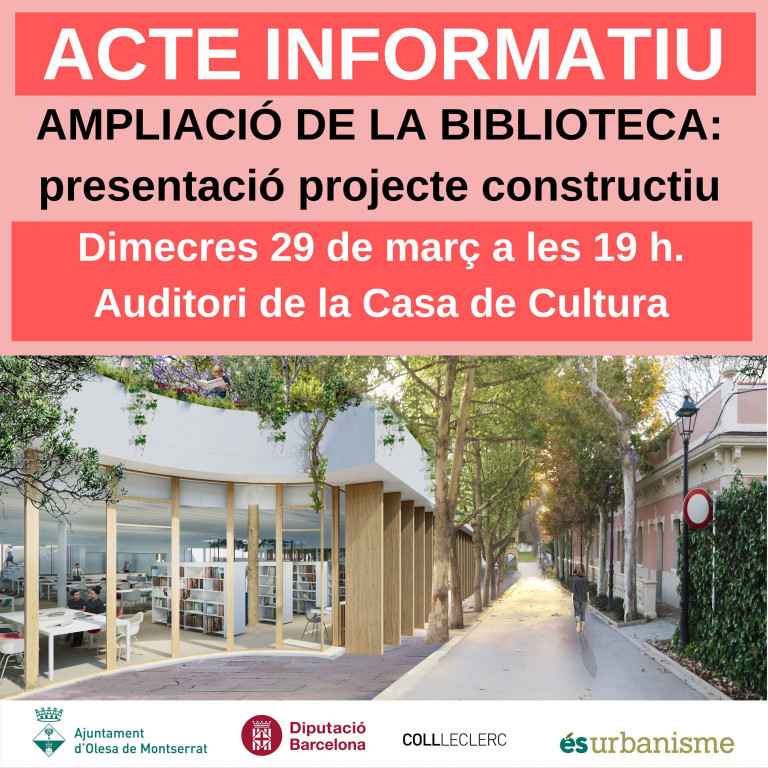 Acte informatiu del projecte d'ampliació de la biblioteca.