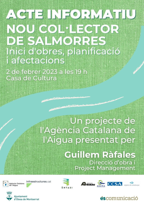 Cartell de l'acte informatiu del nou col·lector de salmorres