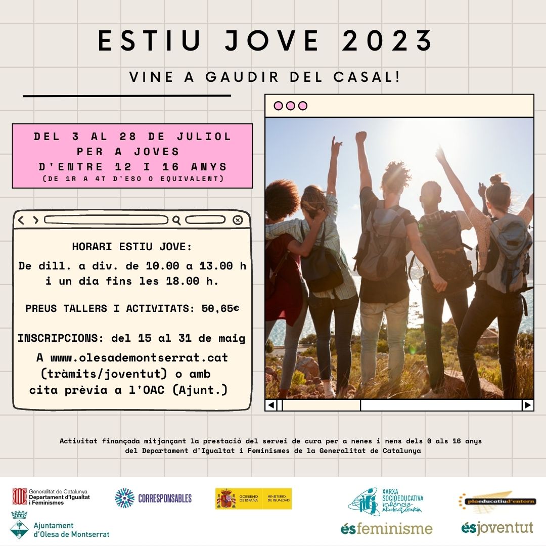 Cartell Estiu Jove 2023