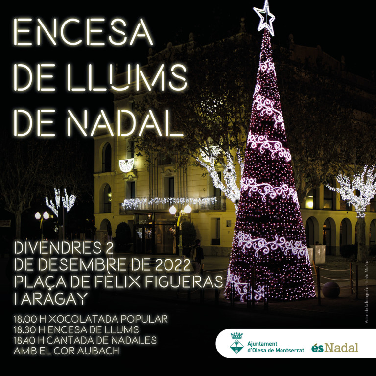 Cartell encesa de llums de nadal amb activitats per a tothom