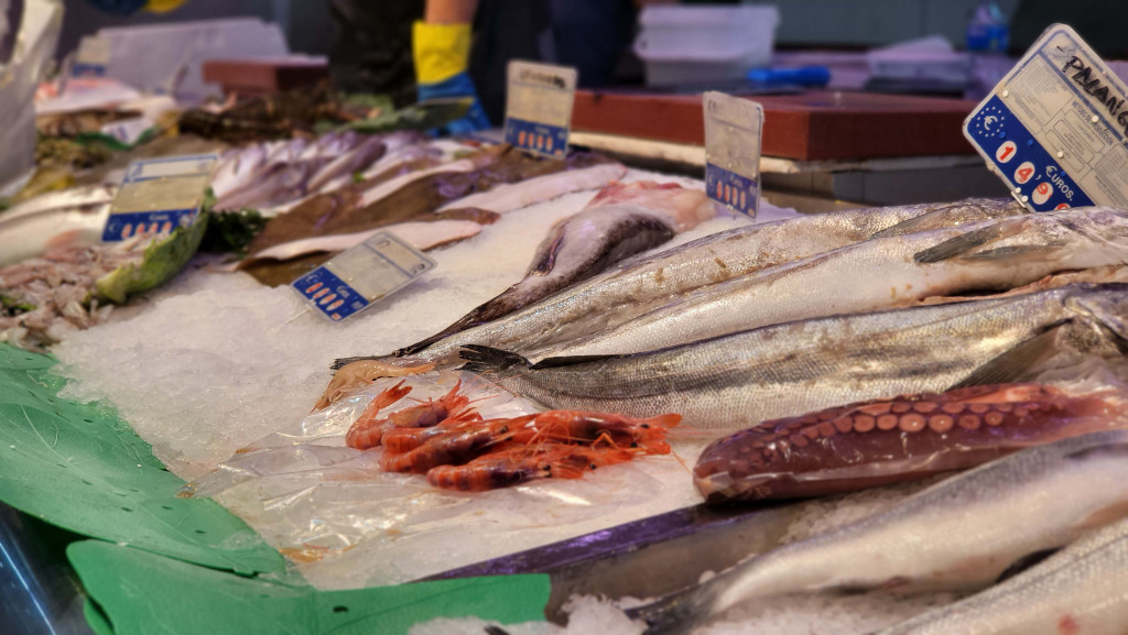 Parada de peix del mercat municipal