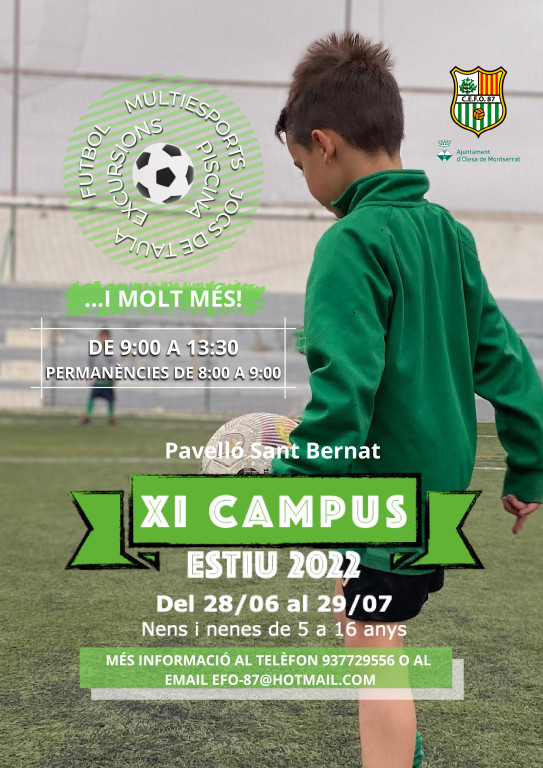 Cartell Casal d'estiu del Club Esportiu Futbol Olesa