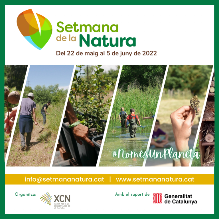 Cartell de la Setmana de la Natura amb dates i pàgina web per poder consultar