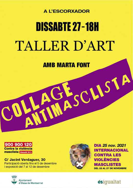 Cartell Taller d'Art Collage Antimasclista