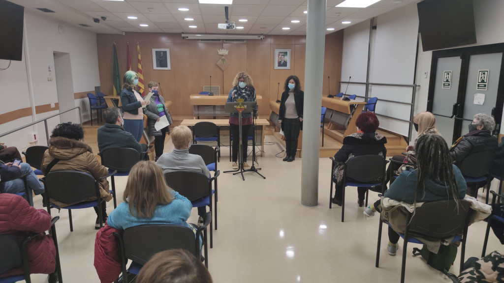 Assistents a la Sala de Plens per celebrar el dia Internacional de les dones