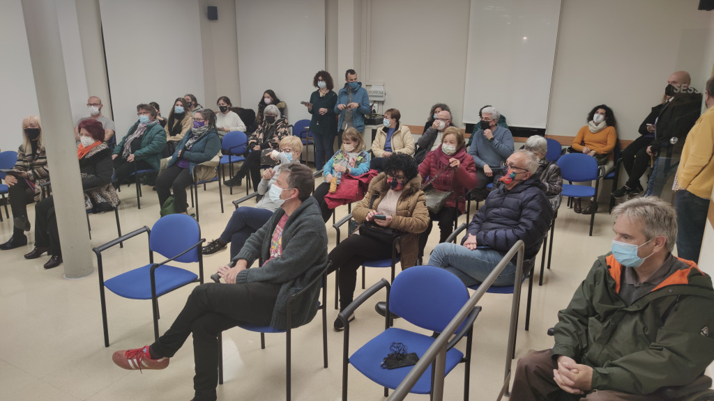 Lectura del Manifest institucional en la Sala de Plens