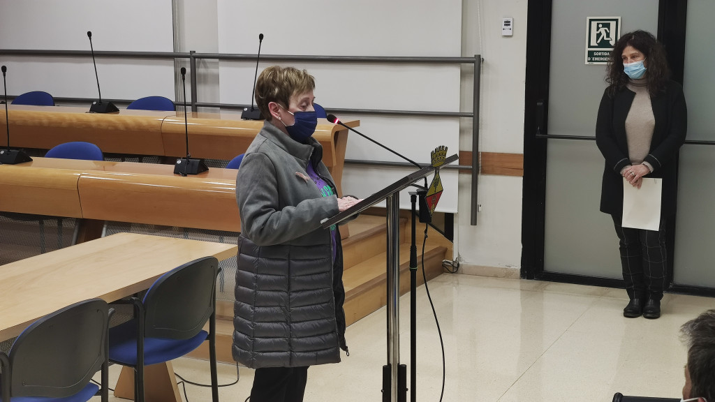 Lectura del Manifest institucional en la Sala de Plens