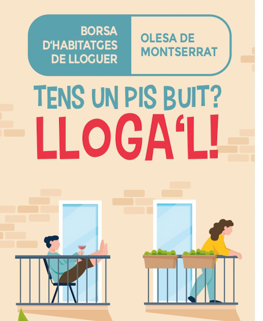 Cartell Tens un pis buit? Lloga'l! 