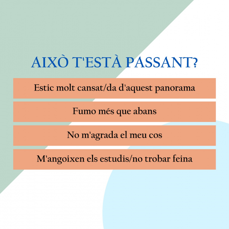 Cartell amb informació relacionada amb el servei gratuït d'assesorament i orientació a joves en situacions de crisi emocional o relacional