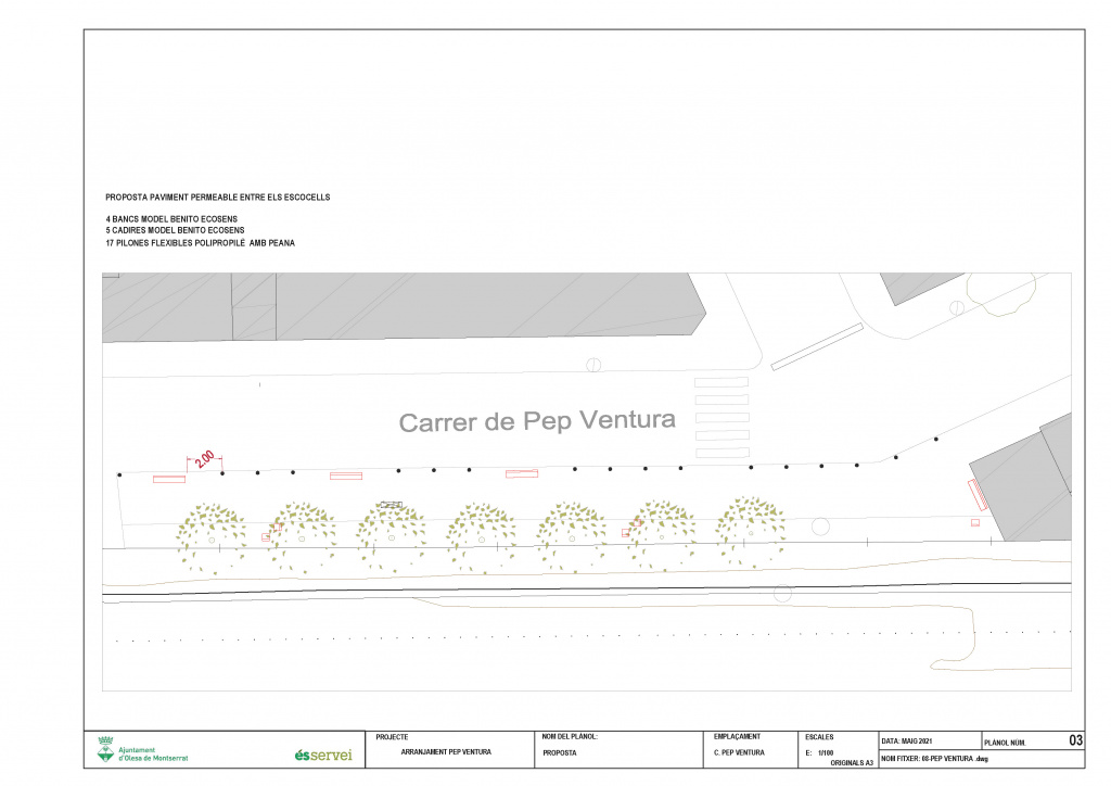 Projecte d'arranjament del Carrer Pep Ventura
