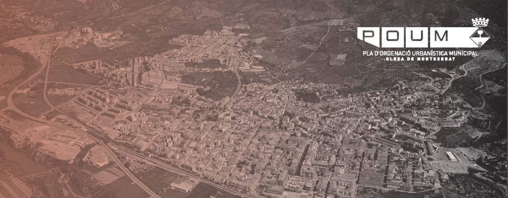 Vista aèria d'Olesa dintre del Pla d'Ordenació urbanística municipal