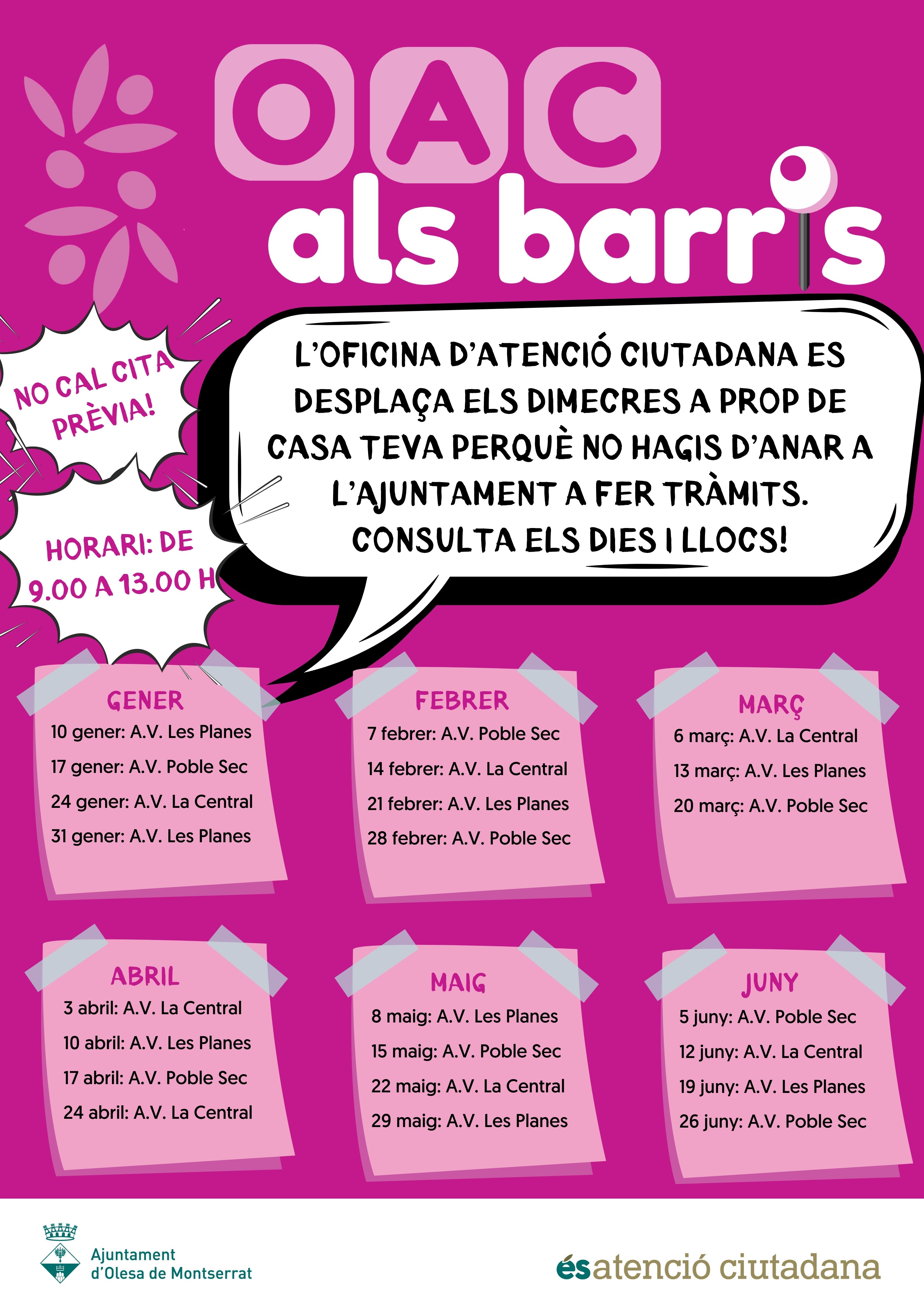 Cartell OAC als barris