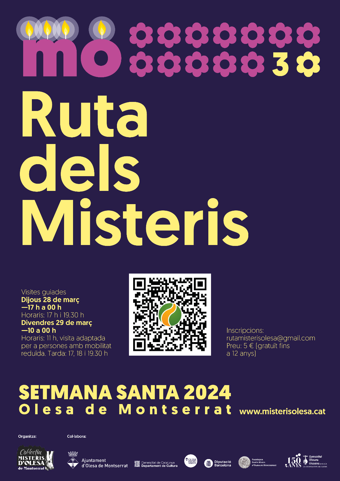 Cartell de la ruta de Misteris de Setmana Santa 2024