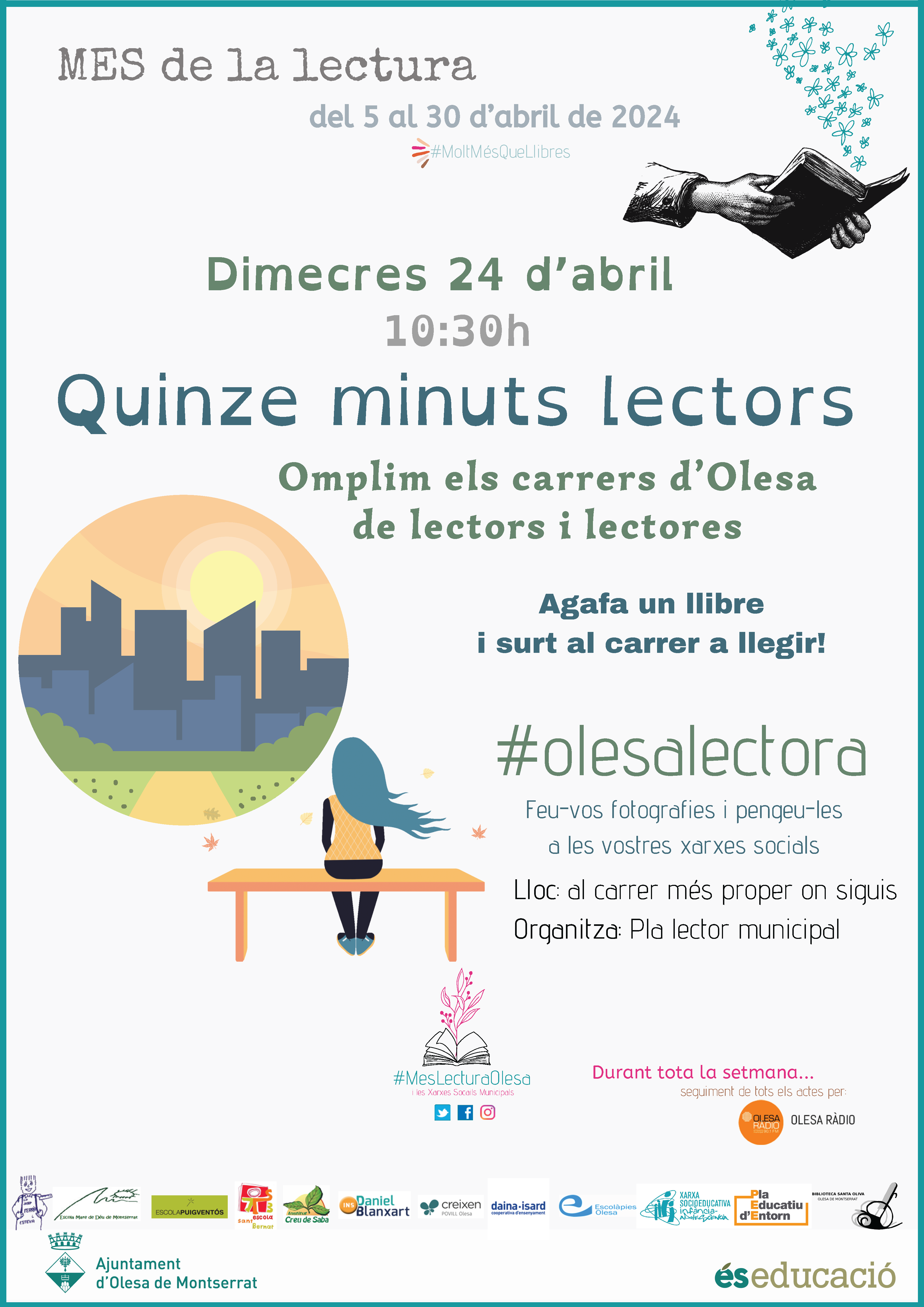 Olesa Lectora 15 minuts lectors MES de la Lectura 2024