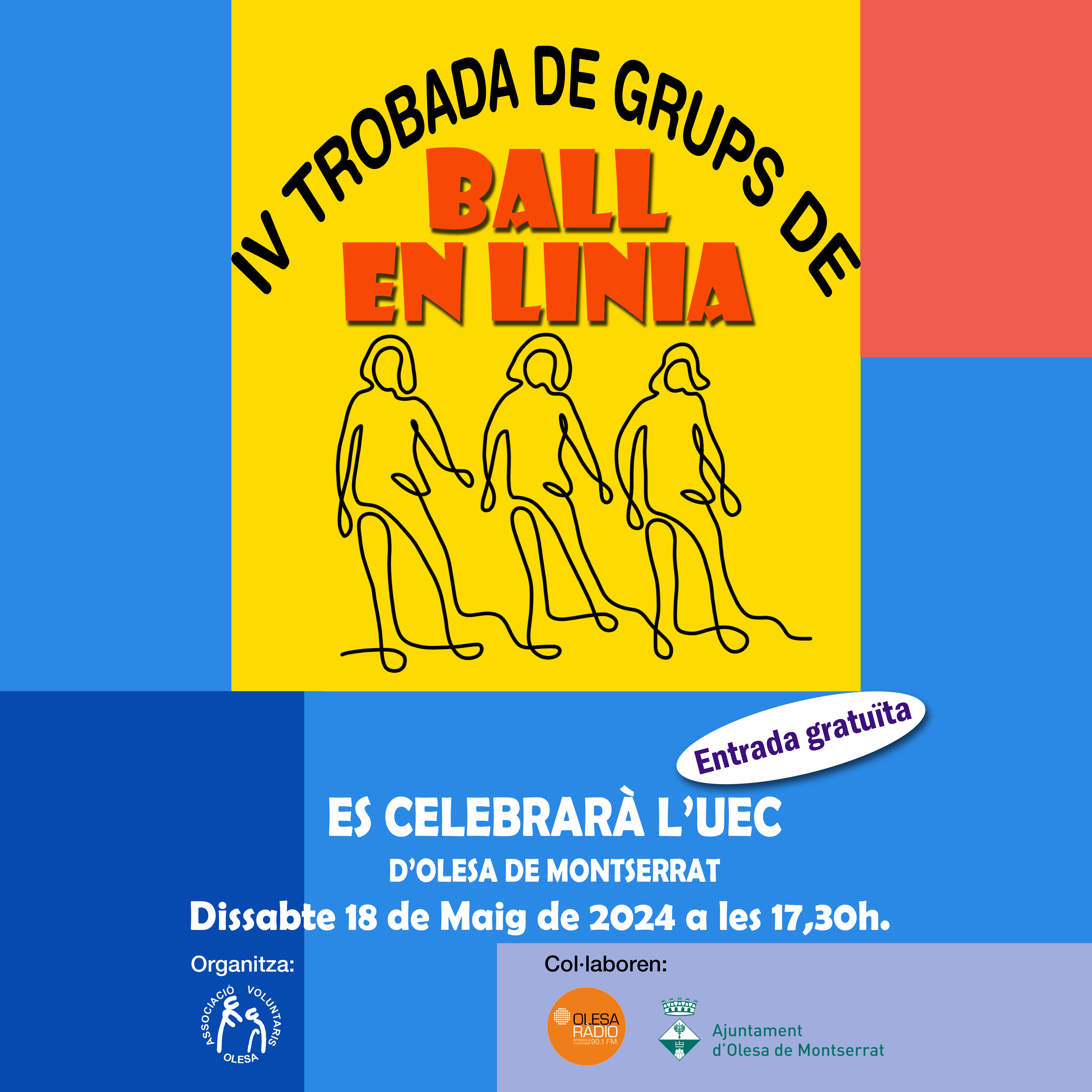 Cartell de la IV trobada de grups de ball en línia 2024