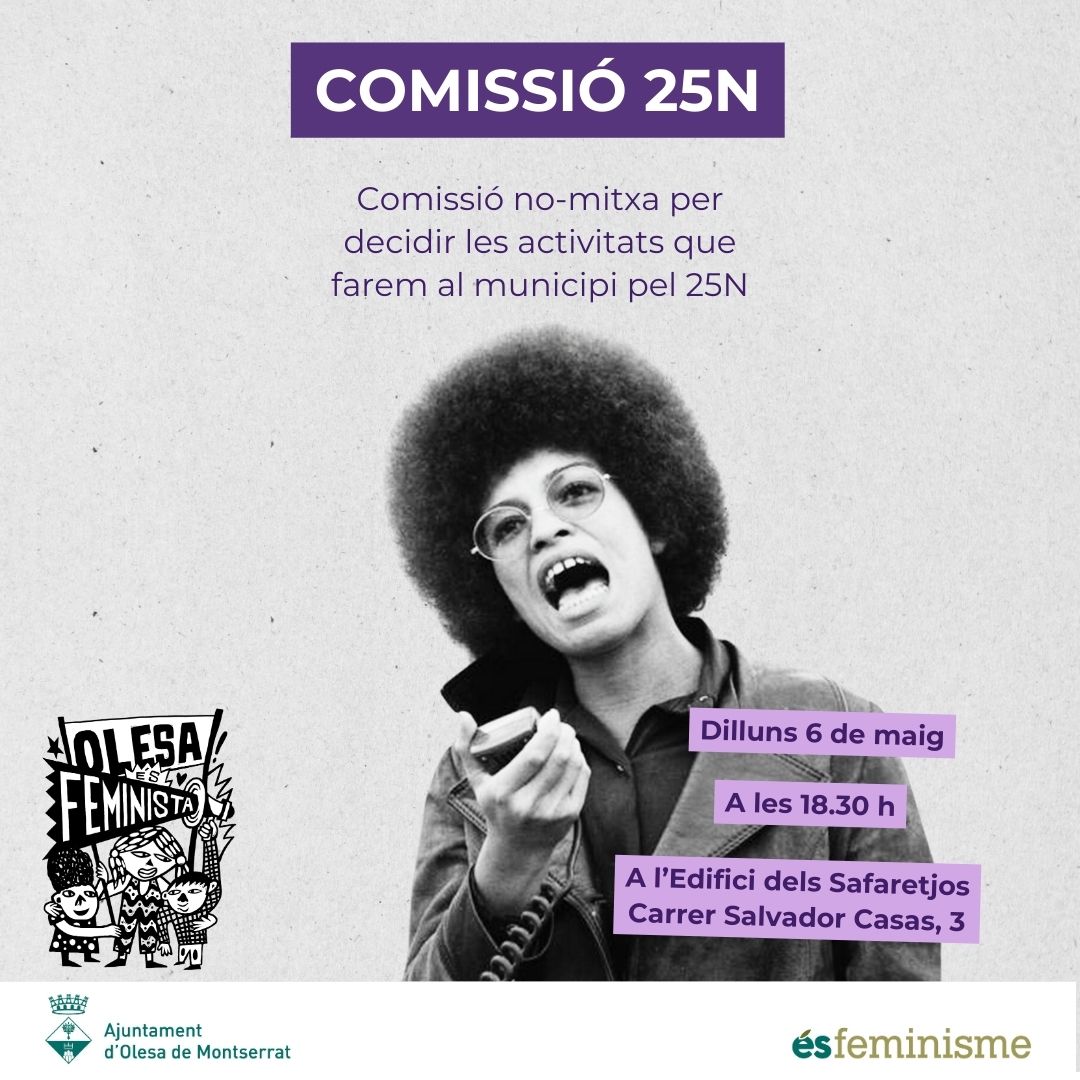 Cartell de la convocatòria per la comissió ciutadana per organitzar els actes del 25N