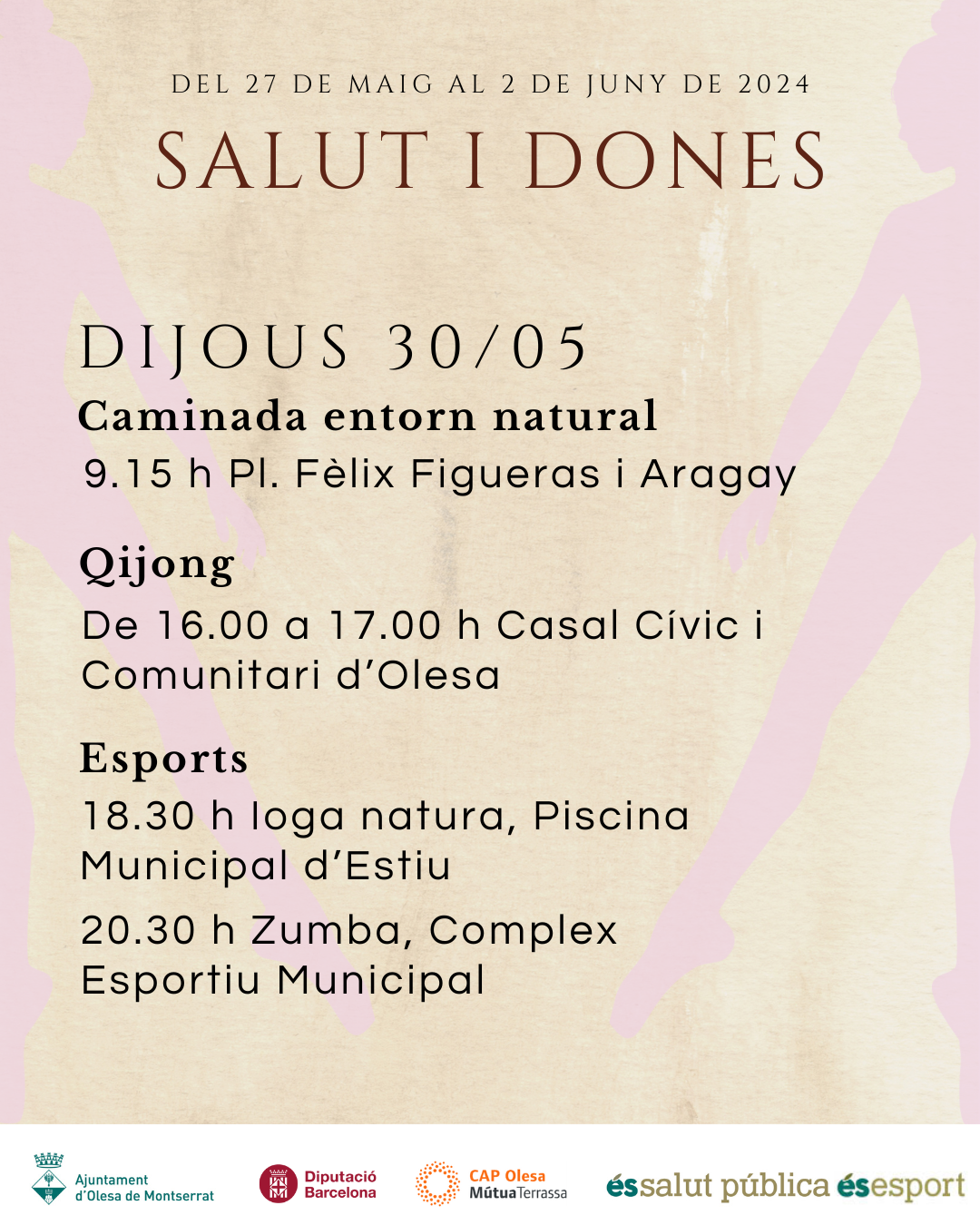 Cartell 3 de les activitats de Salut i Dones 2024