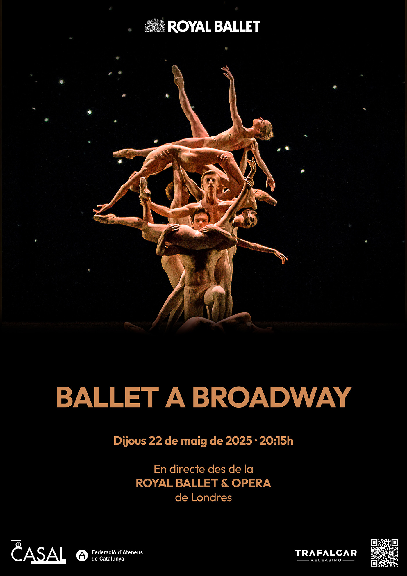 Cartell del ballet a Broadway, un espectacle de dansa transmès pel Casal el maig de 2025