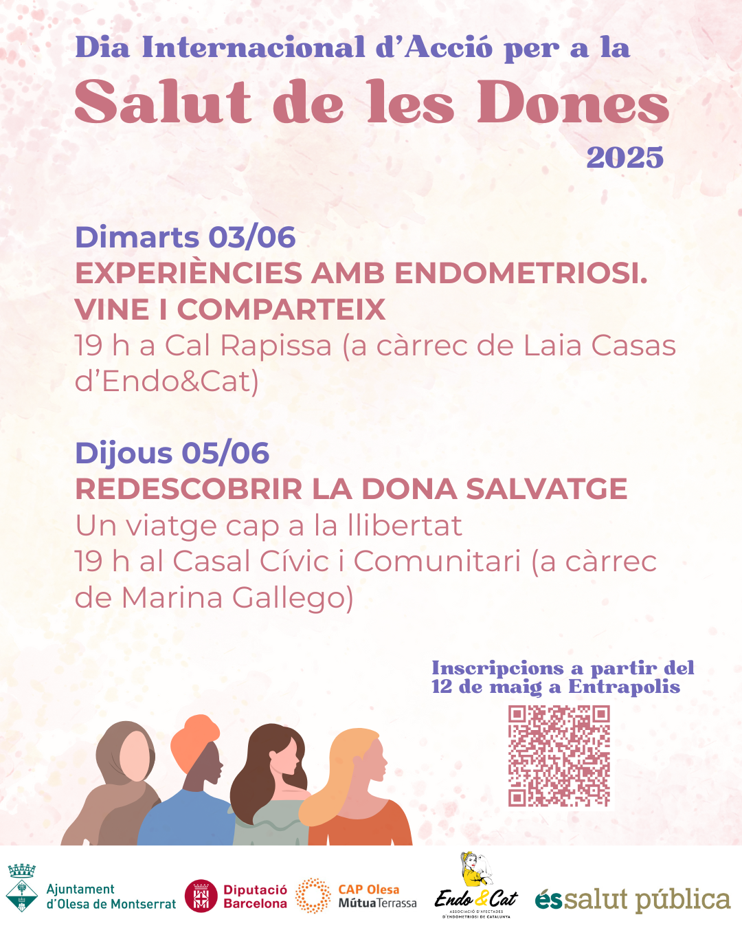 Cartell de les activitats de juny del Dia Internacional d'Acció per a la Salut de les Dones 2025