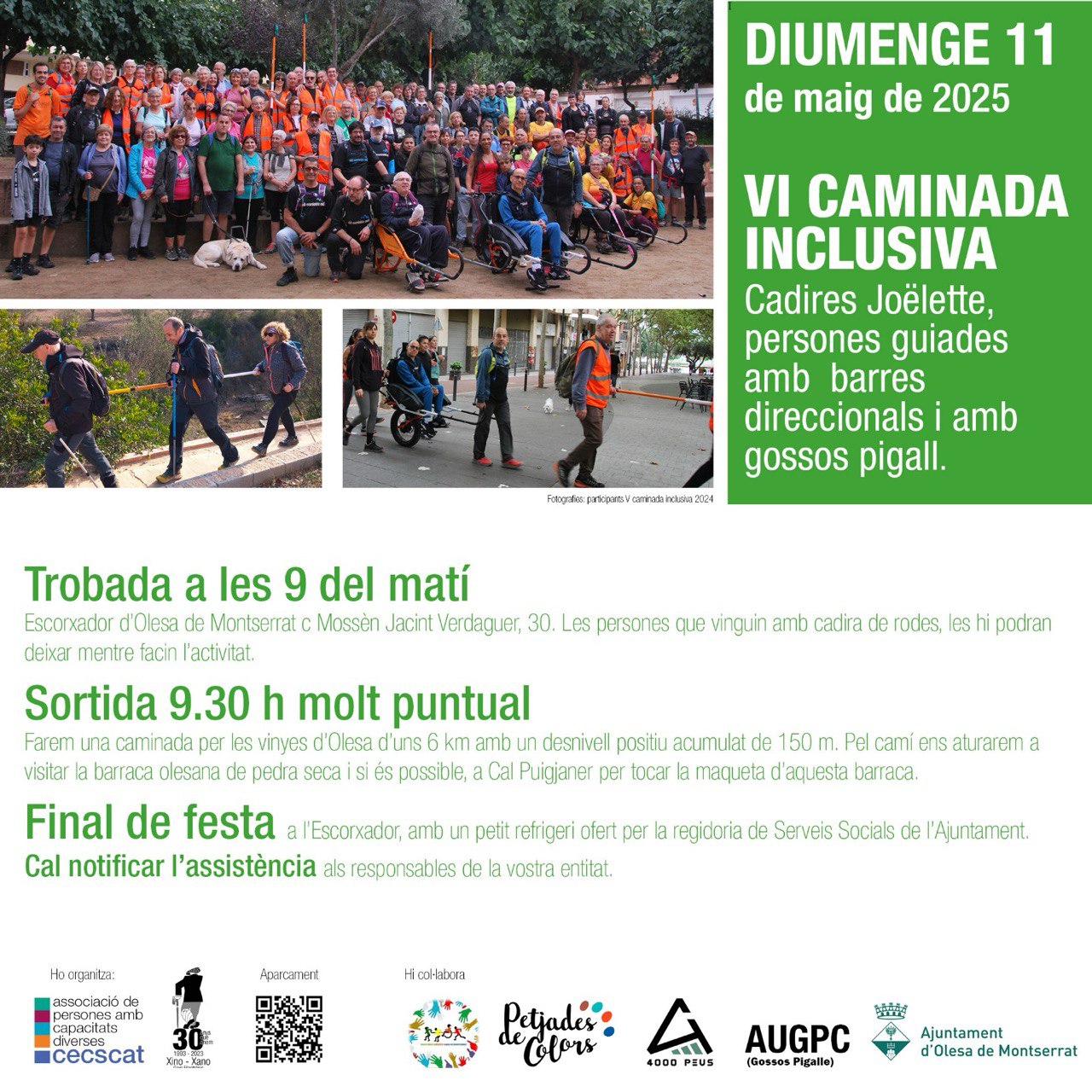 Cartell de la VI Caminada solidària del 2025