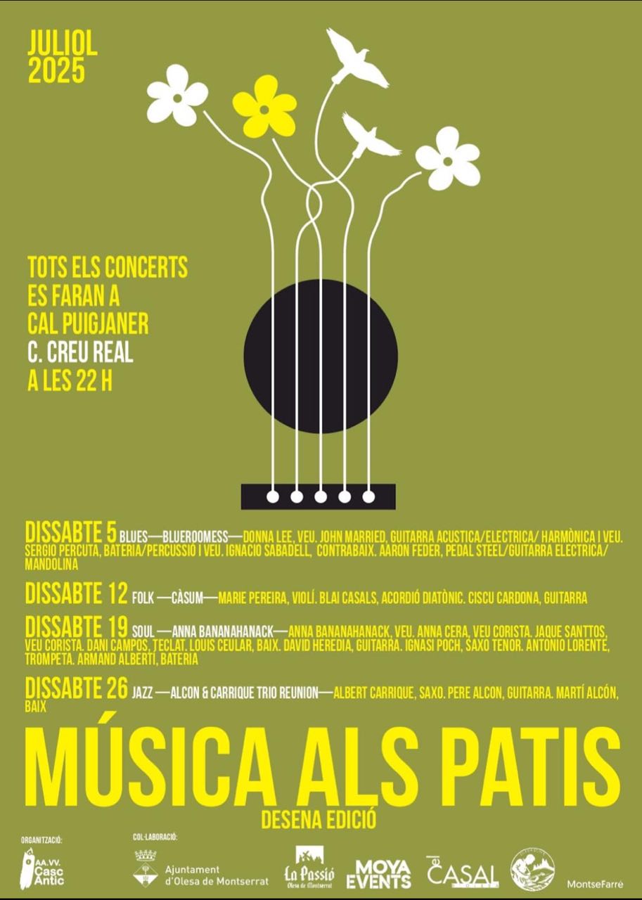 Cartell Música als patis 2025