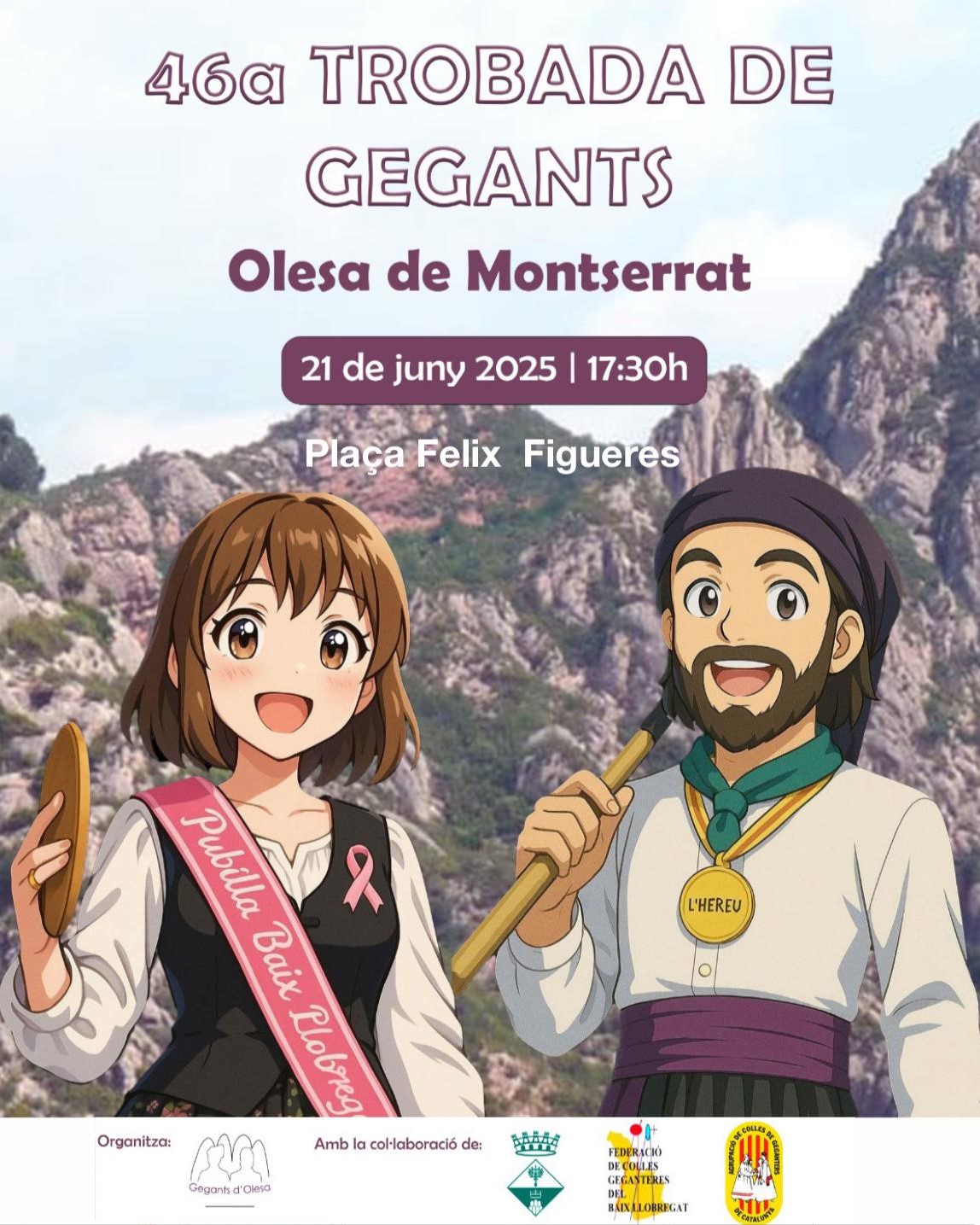 Cartell de la 46a Trobada de gegants de Festa Major 2025
