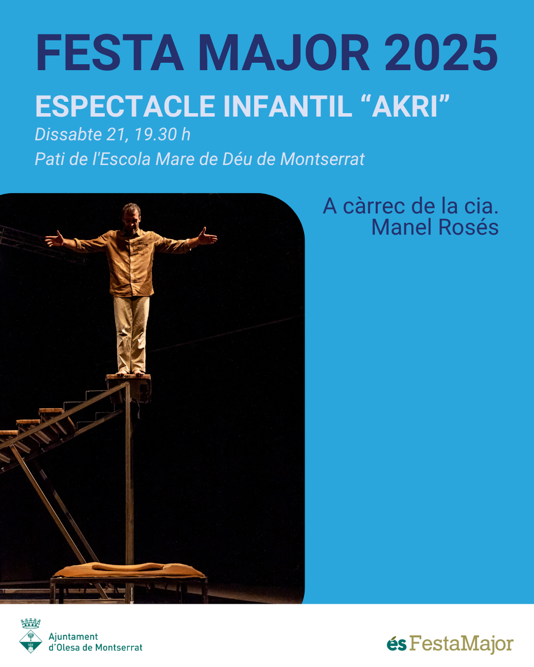 Cartell de l'espectacle familiar Akri per la Festa Major 2025