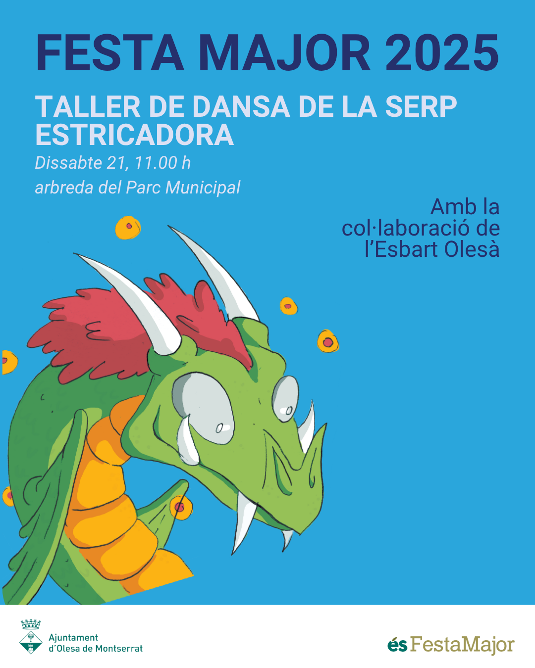 Cartell del taller de dansa de la serp estricadora de la Festa Major 2025