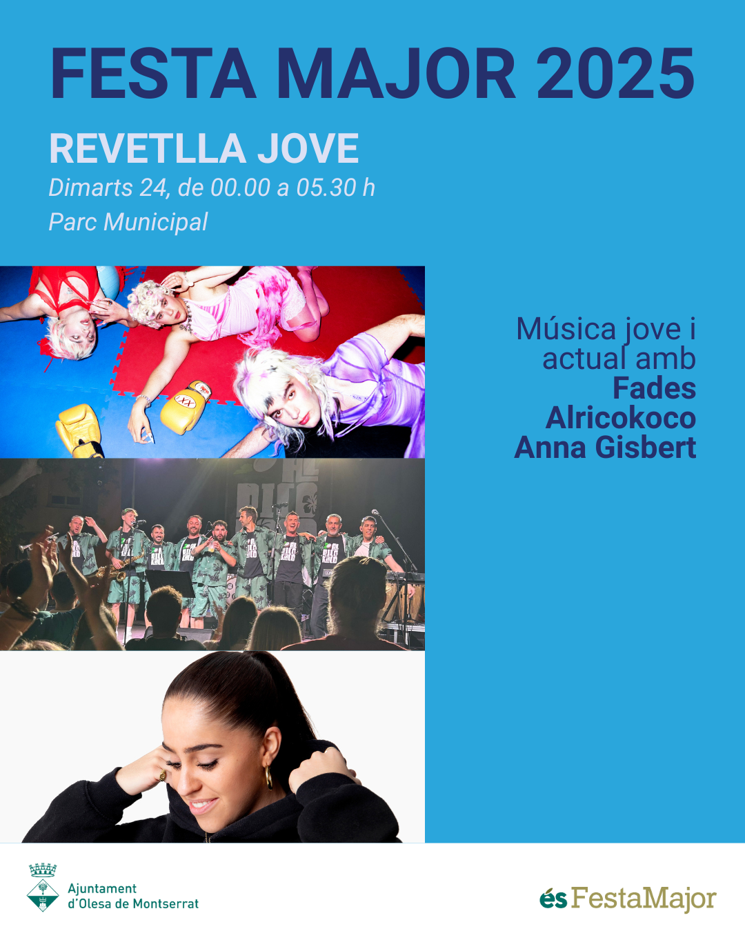 Cartell del concert de Revetlla Jove de la Festa Major 2025