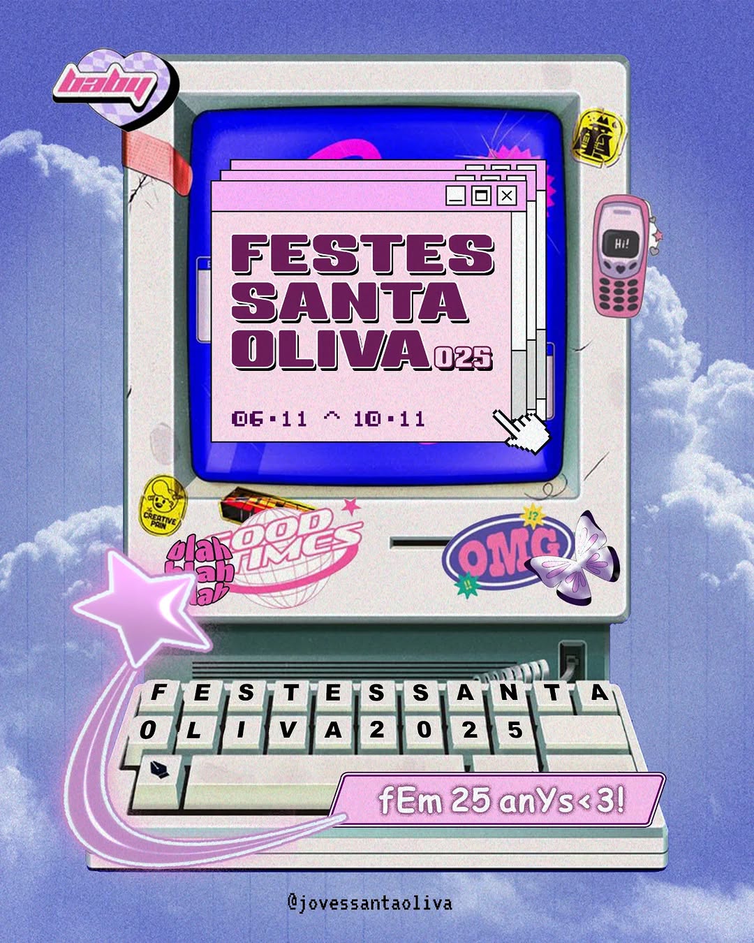 Cartell de les Festes de Santa Oliva del Col·lectiu de joves del 2025