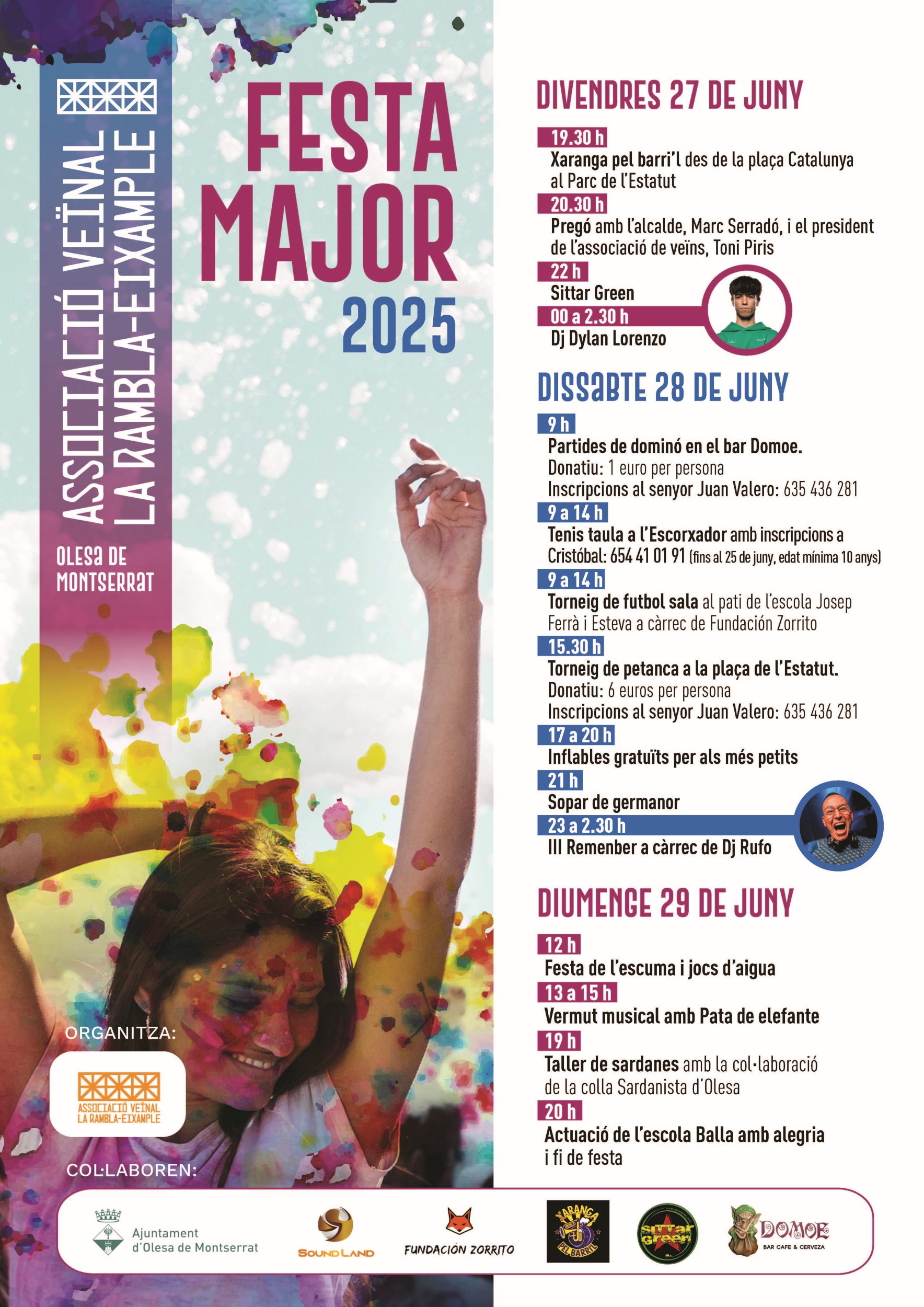 Cartell de la Festa Major del barri de La Rambla-Eixample 2025