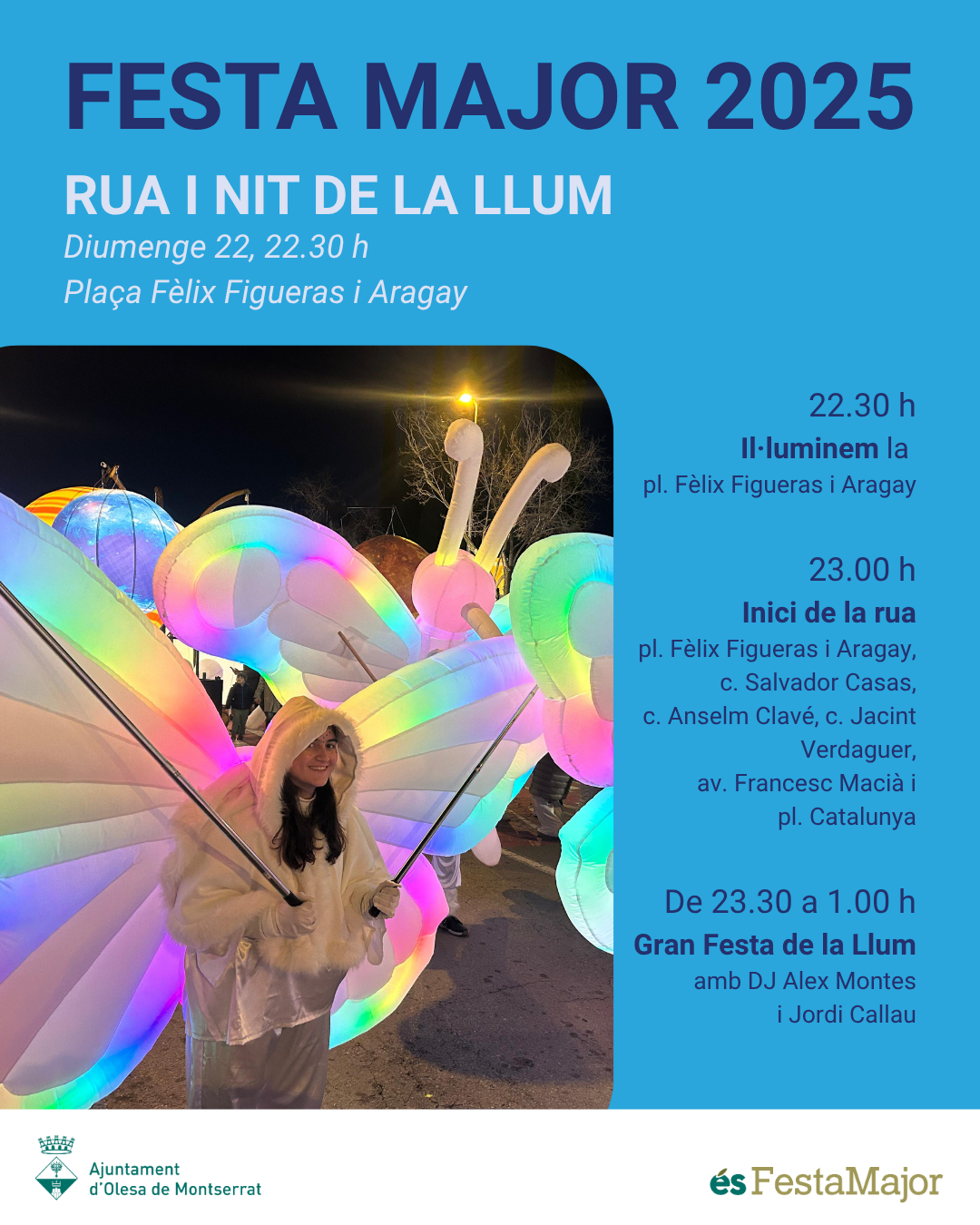 Cartell de la rua i nit de la llum de la Festa Major 2025