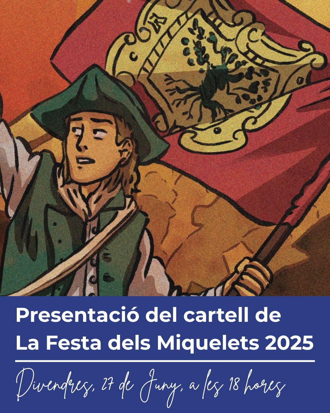 Cartell de la presentació del cartell de la Festa dels Miquelets 2025