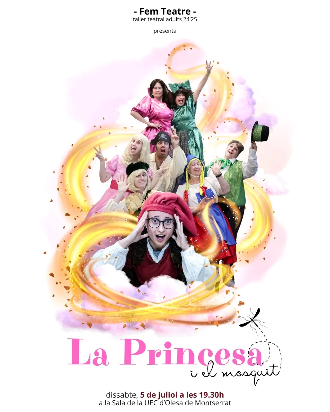 Cartell de l'obra de teatre La Princesa i el mosquit a la UEC juliol 2025