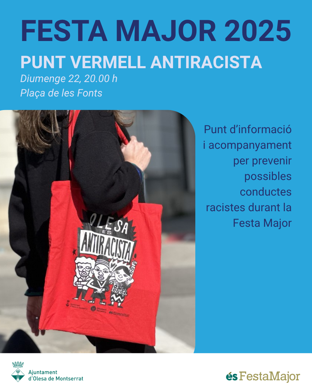 Cartell del Punt vermell antiracista per la Festa Major 2025