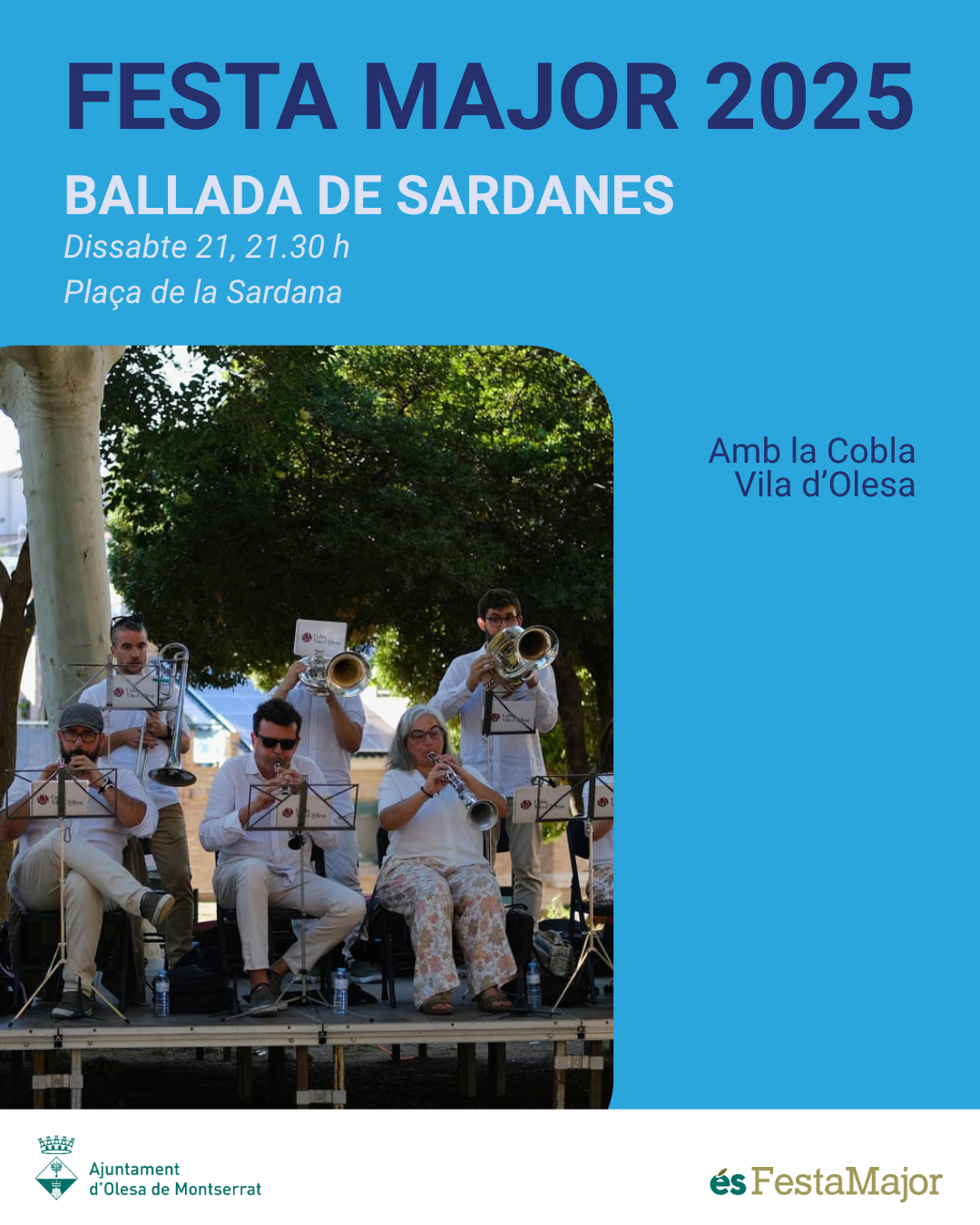 Cartell de la ballada de Sardanes de Festa Major del 2025
