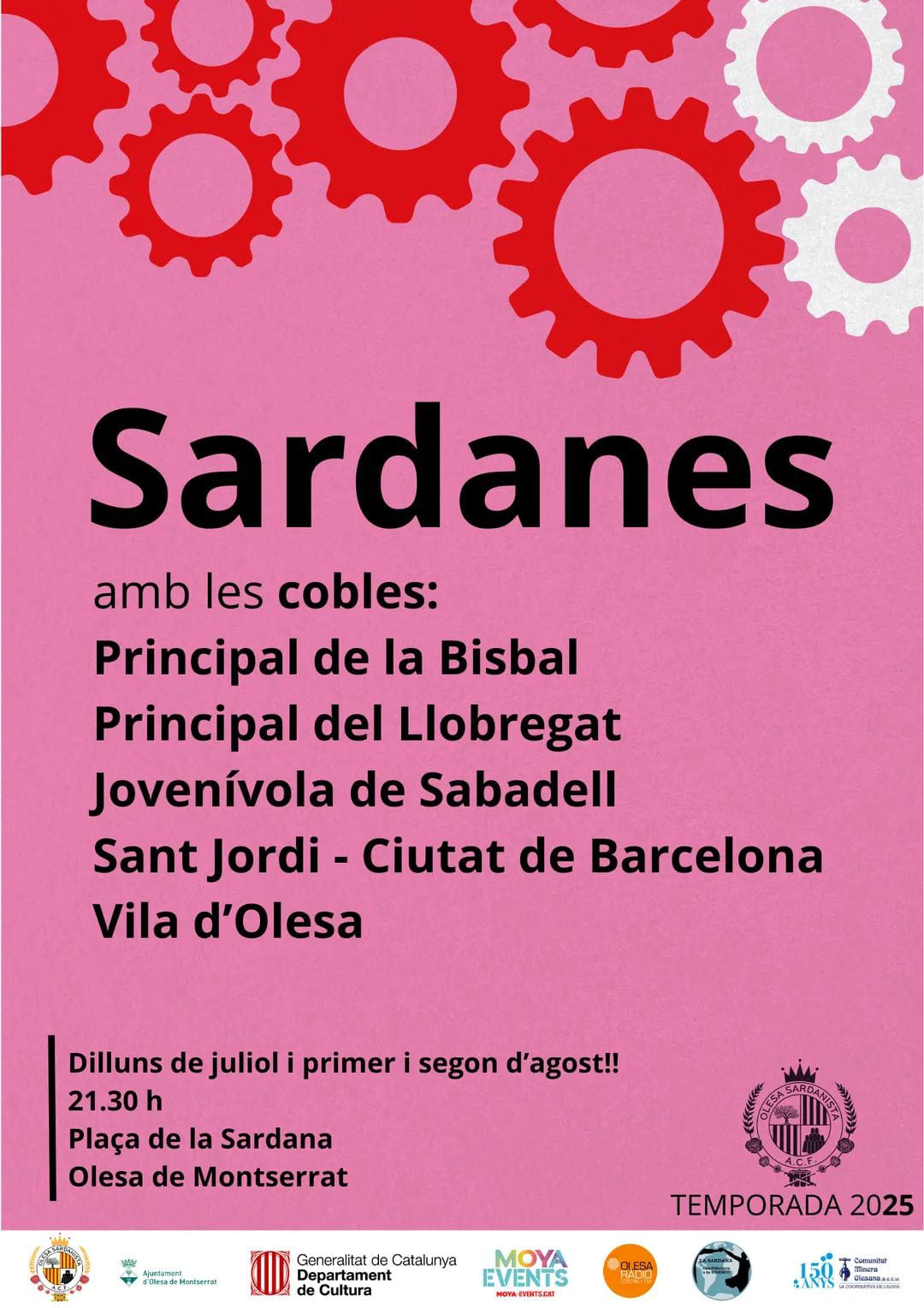 Cartell de les sardanes a la fresca de 2025