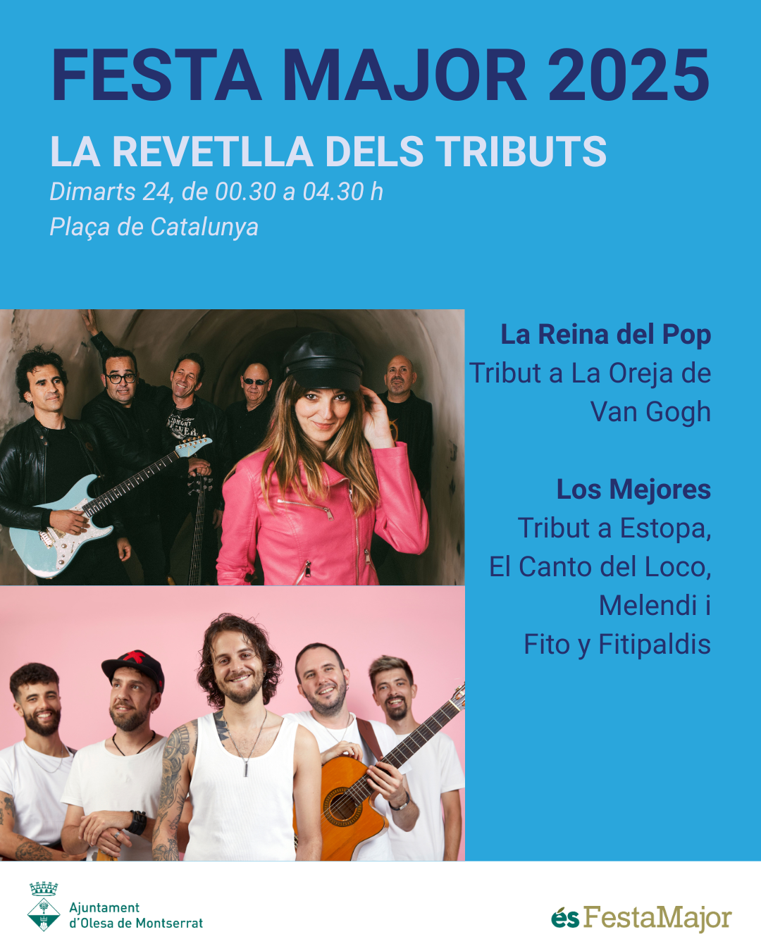 Cartell de de la Revetlla dels tributs de la Festa Major 2025