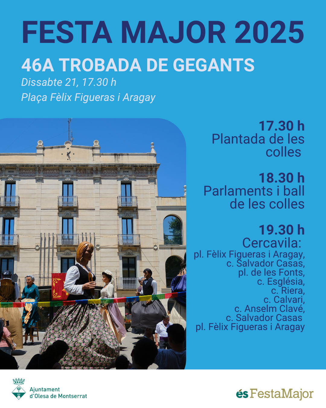 Cartell de la 46a trobada de gegants per la Festa Major de 2025