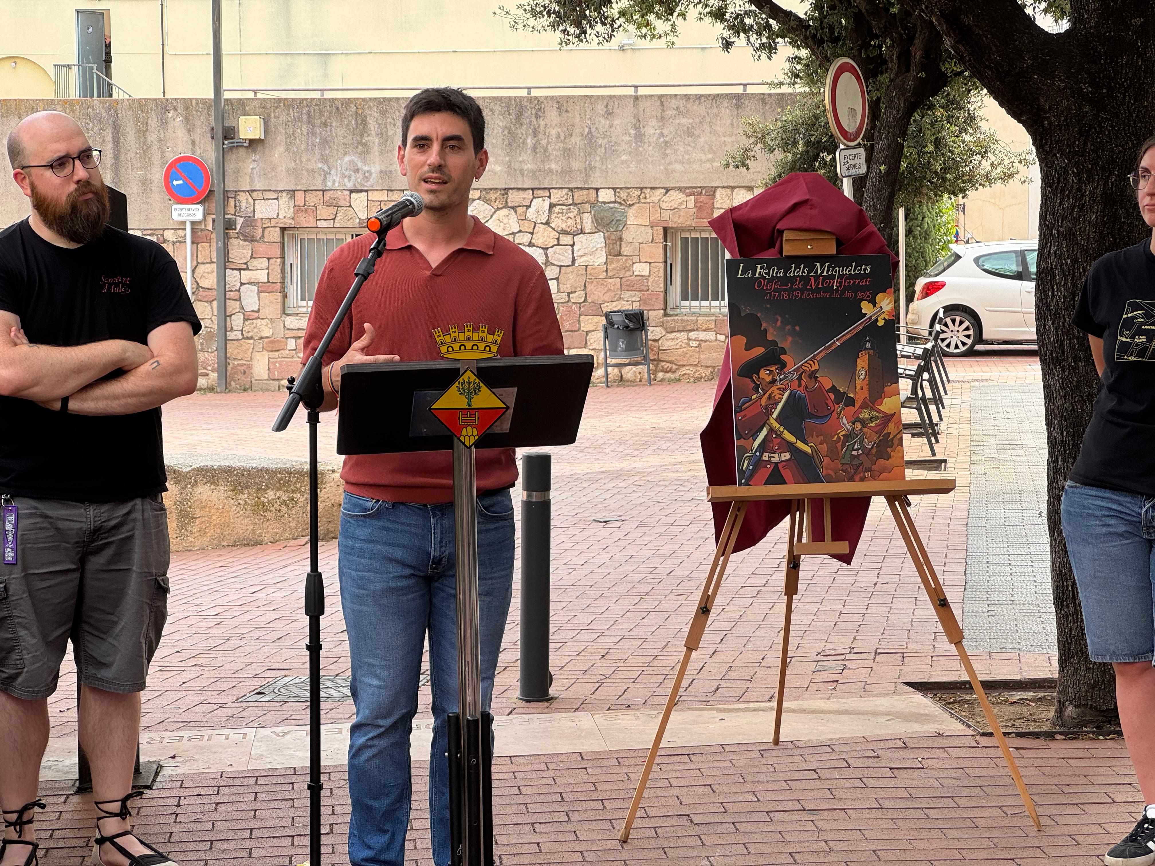 Marc Serradó en l'acte de presentació del cartell i la 18a edició de La Festa dels Miquelets