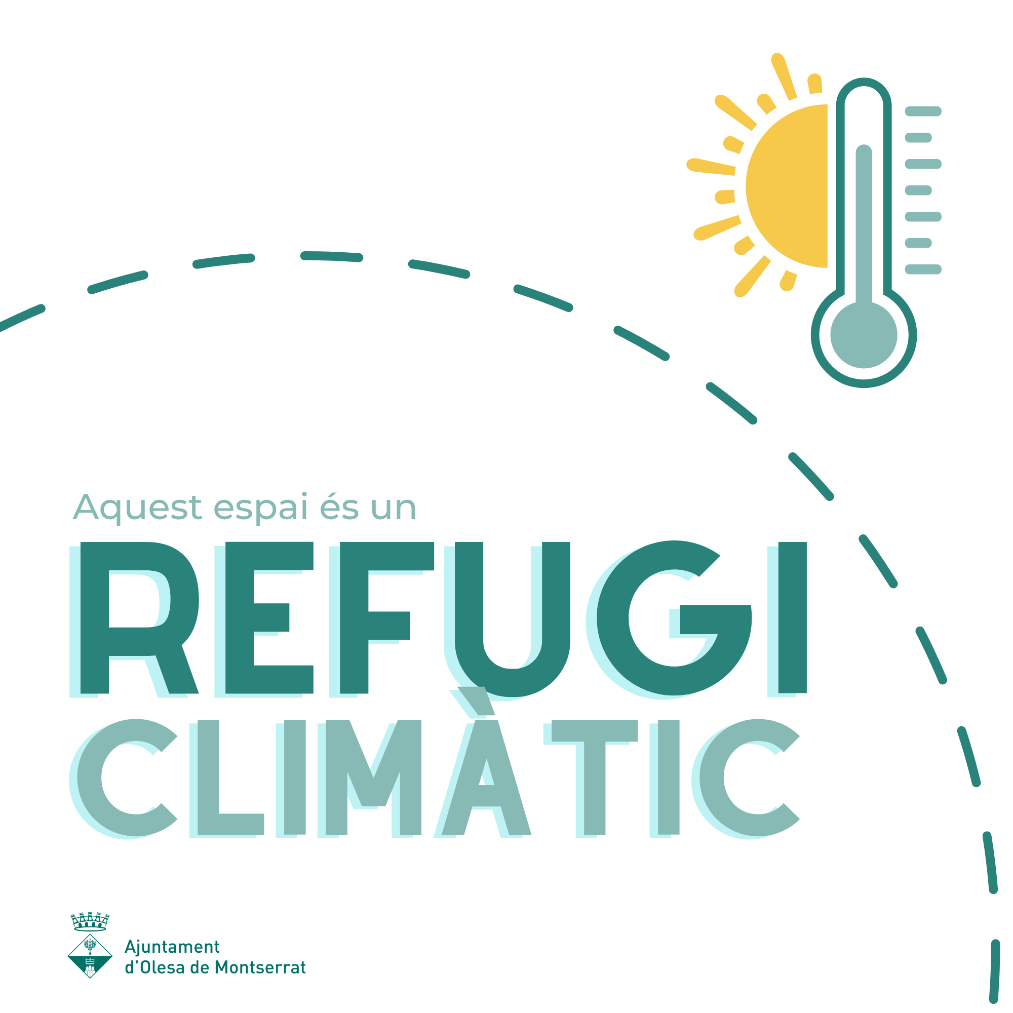Imatge del segell identificatiu de la xarxa de refugis climàtics