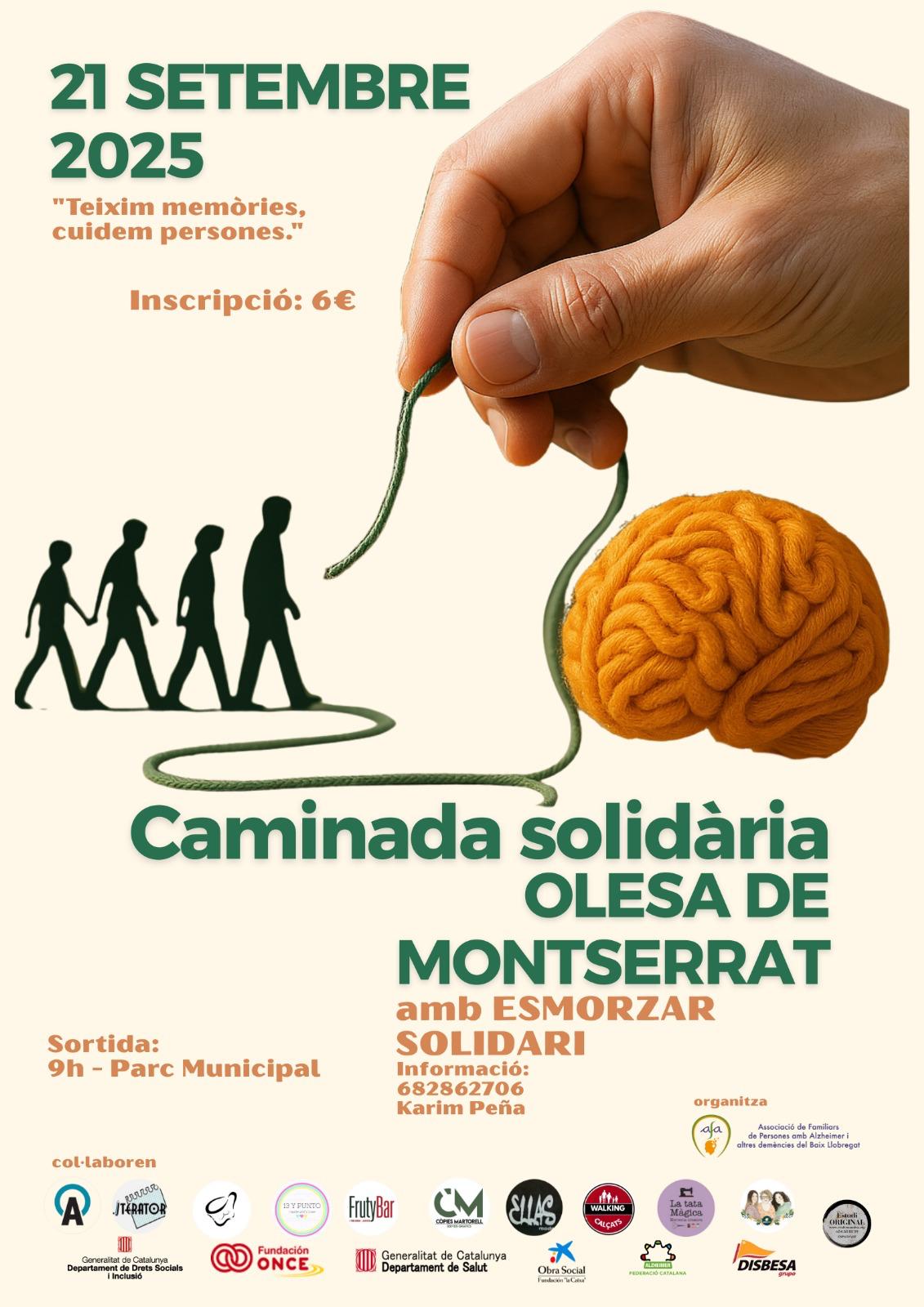 Cartell de la caminada solidària pel Dia Mundial de l'Alzheimer 2025