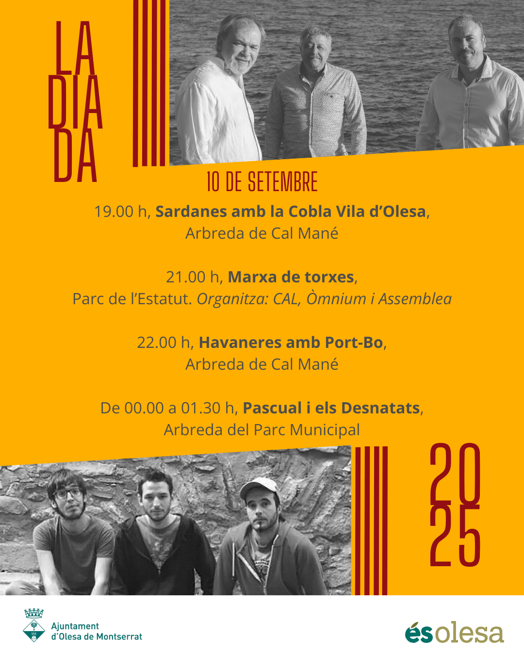 Cartell de les activitats de la Nit de la Diada del 2025
