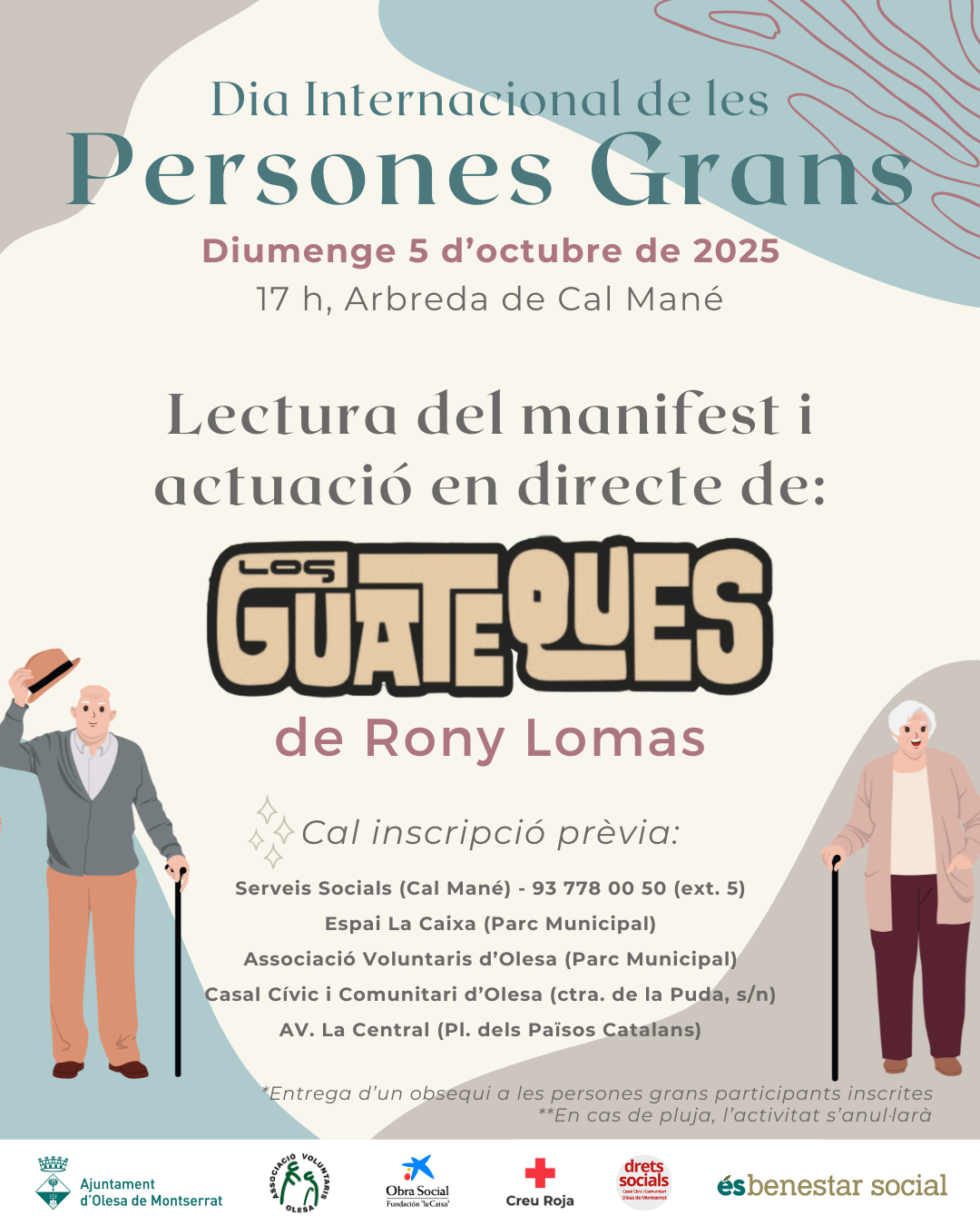 Cartell de l'acte commemoratiu pel Dia Internacional de les Persones Grans 2025