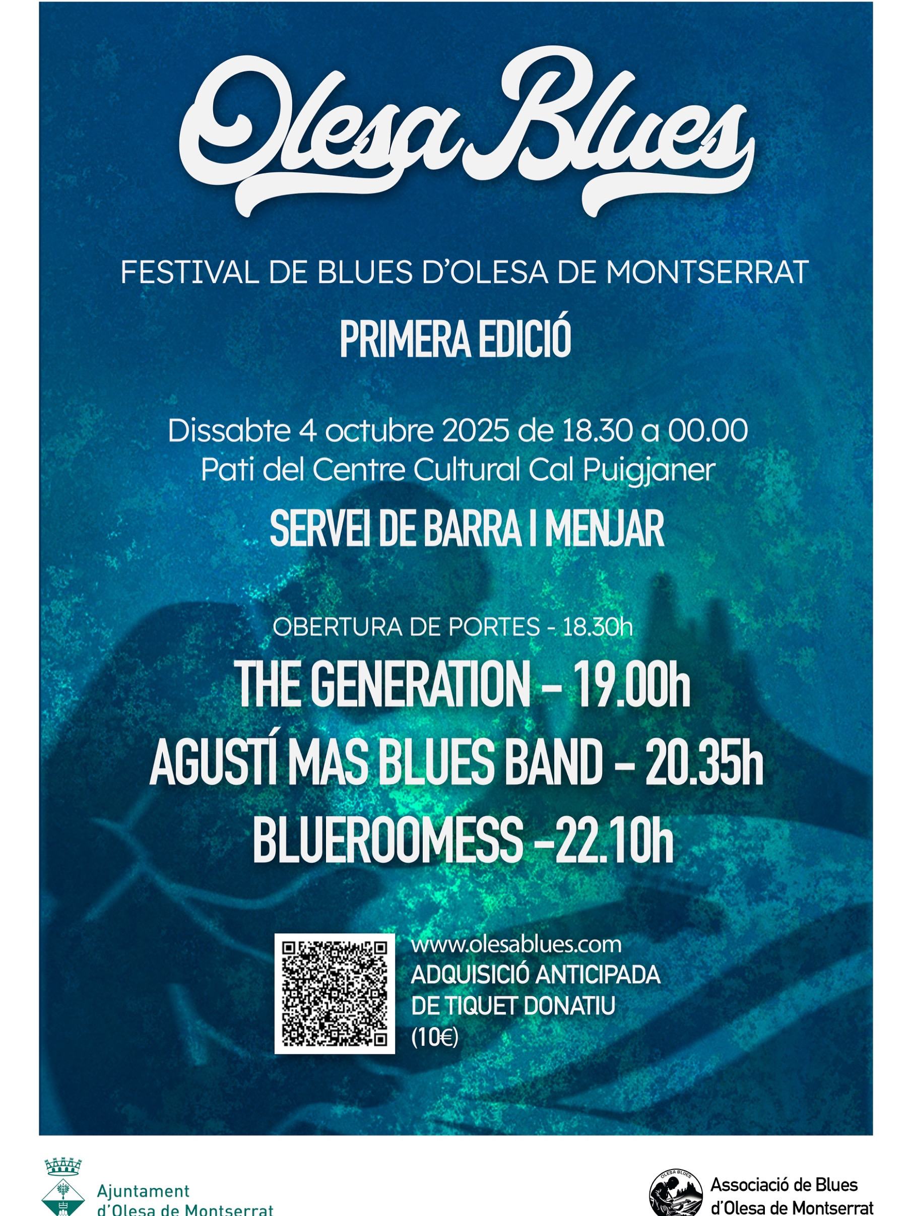 Cartell del festival de música Olesa Blues en la seva primera edició a 2025