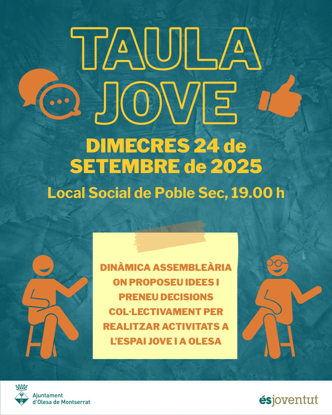 Cartell de la Taula Jove de setembre de 2025