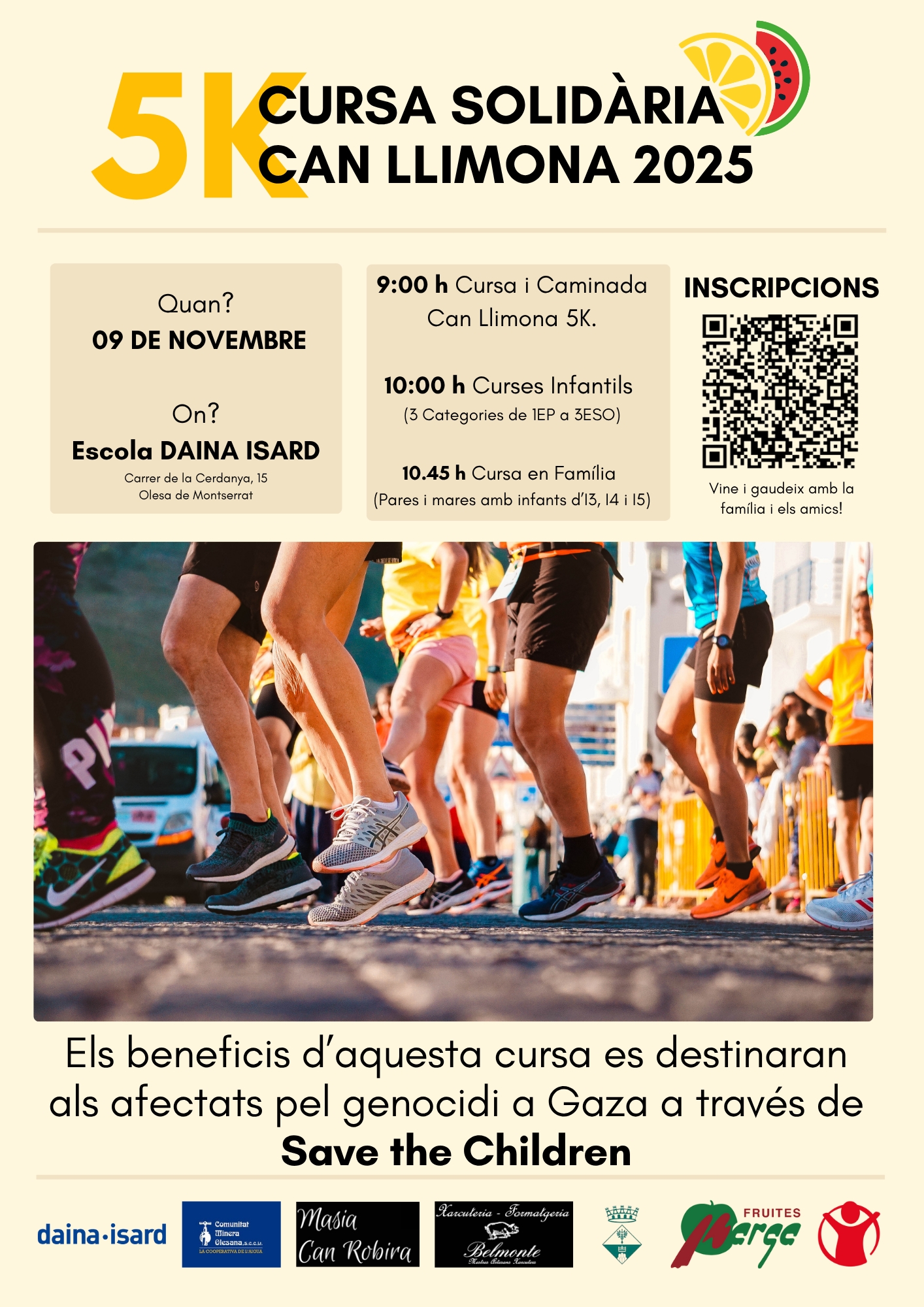 Cartell de la Cursa de Can Llimona 5k 2025