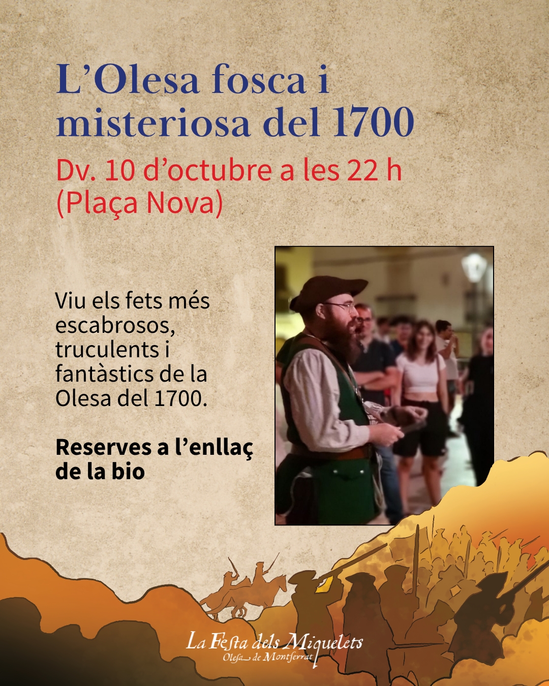 Cartell de l'Olesa Fosca i Misteriosa del 1700 de la Festa dels Miquelets 2025